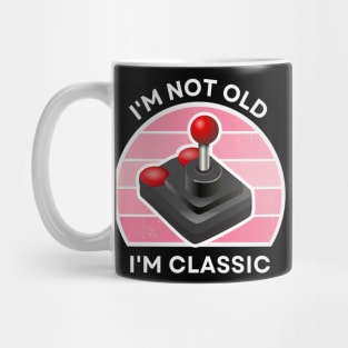 I'm not old, I'm Classic | Joystick | Retro Hardware | Vintage Sunset | Gamer girl | '80s '90s Video Gaming Mug